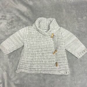 Beba Bean - Hand crafted long sleeve knit cardigan sweater. Size 6-12 months